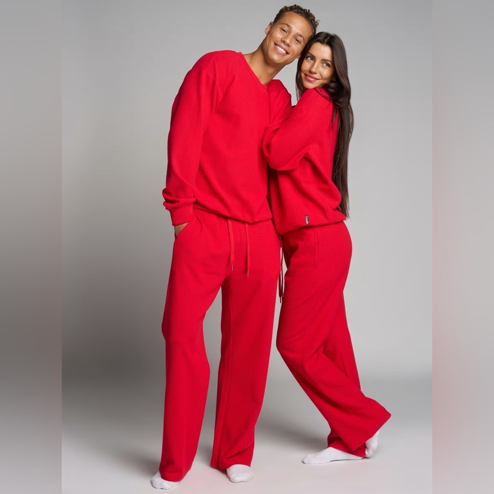 Comfrt Waffle Knit Lounge Sweat Set - Picture 5 of 7